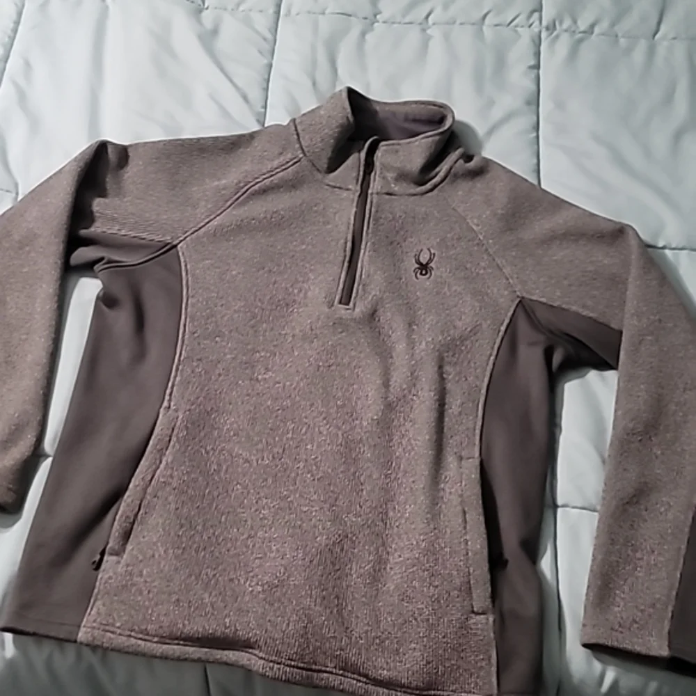Spyder Boundless 1/4‎ Zip Pullover Grey Jacket Men's L NWOT Condition